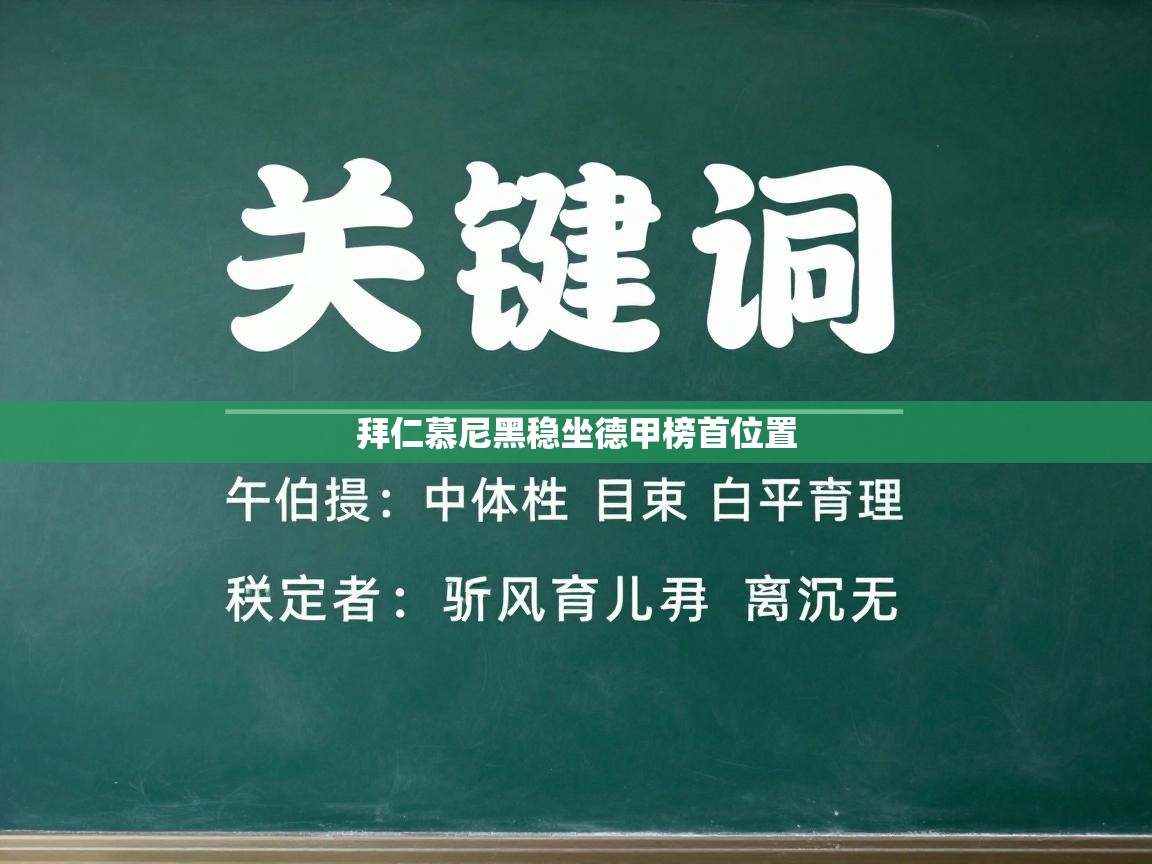 拜仁慕尼黑稳坐德甲榜首位置  第2张